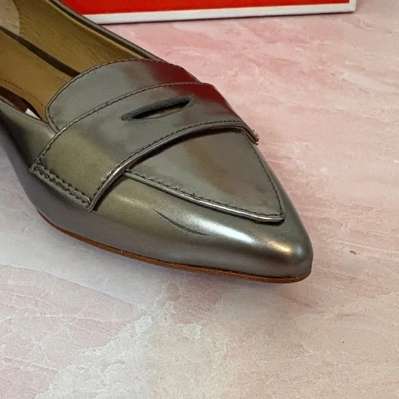 Coach Tabitha Mirror Metallic Warm Pewter Loafers - Picture 9 of 9